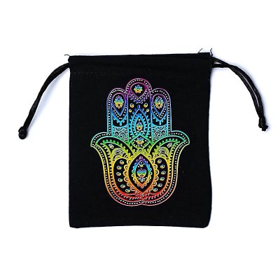 Khamsa pouch black